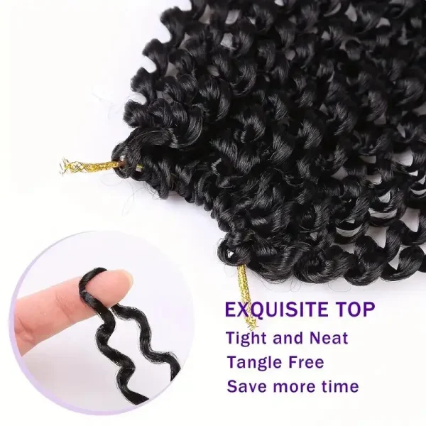 Crochet Hair 10Inch Curly Long Synthetic Crochet Hair Extensions,Wigs Crochet Hair For Women Heat Resistant - Image 3