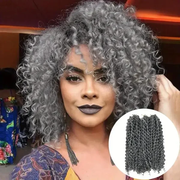 Crochet Hair 10Inch Curly Long Synthetic Crochet Hair Extensions,Wigs Crochet Hair For Women Heat Resistant - Image 7