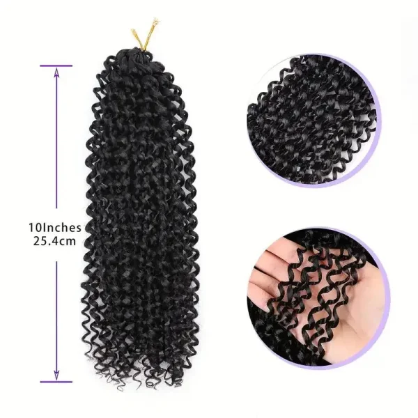 Crochet Hair 10Inch Curly Long Synthetic Crochet Hair Extensions,Wigs Crochet Hair For Women Heat Resistant - Image 2