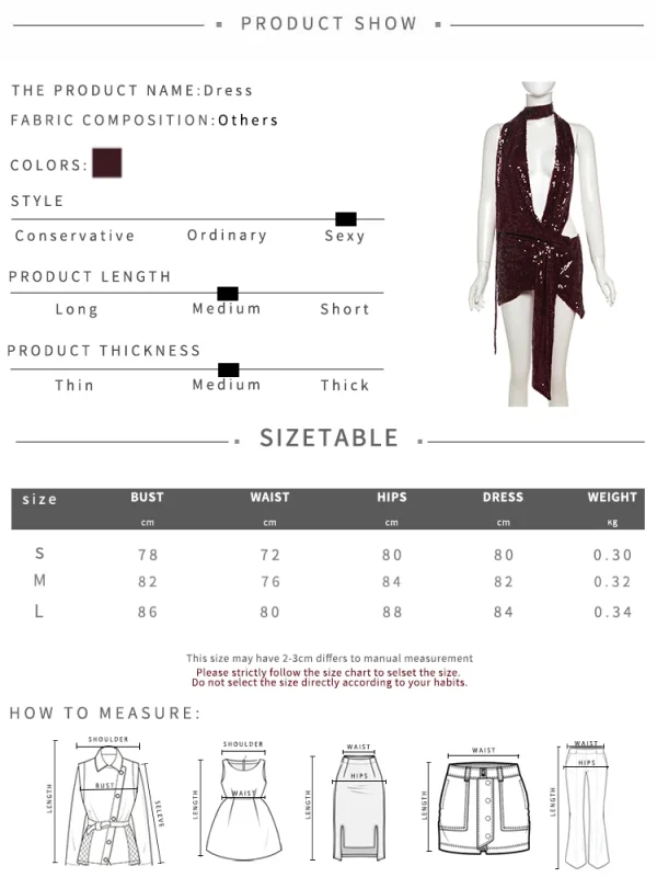 Dress Women Halter Scarf+Sexy Deep  Sleeveless Ruched Ribbon Club Hottie Outfits - Image 5