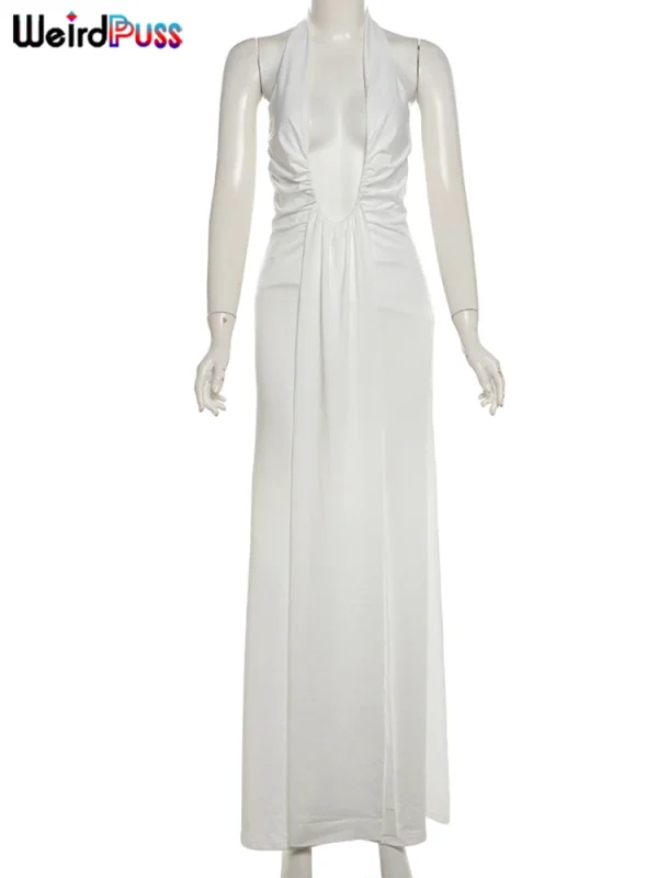 Dress Women Sexy Deep V-Neck Sleeveless - Image 6